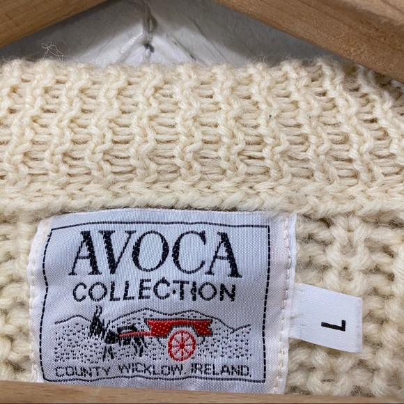 Vintage Ireland Made Chunky Knit Wool Sweater - Picture 3 of 13